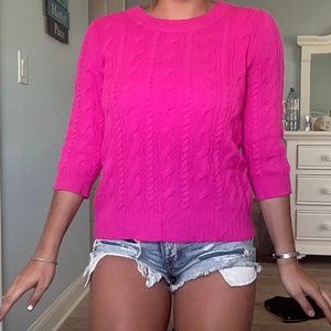 J. Crew Hot Pink Sweater Size S